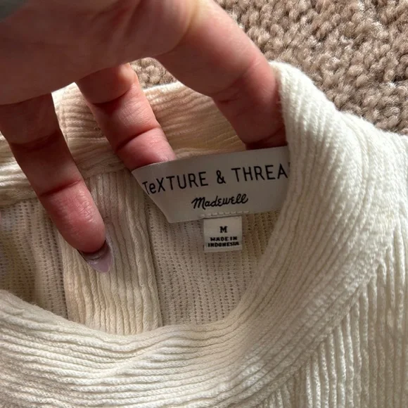 Madewell Textured Cream Knit Top - Picture 2 of 5